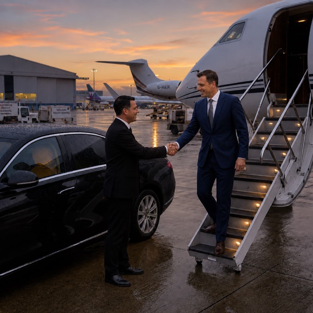 Private Jet Chauffeur Services — SpotonCars London